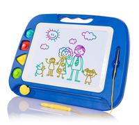 Large Magnetic Drawing Board - 4 Colors 42×33cm Pad with 4 Stamps for