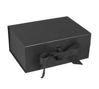 Large Magnetic Ribbon Seal Gift Presentation Hamper Box (A5 Black)