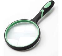 Large Magnifying Glass 10x Handheld Reading Magnifier For Seniors Kids - 100mm 4inches Real Glass Magnifying Lens For Book Newspaper Reading, Insect