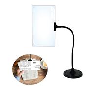 Large Magnifying Glass with Stand Hands Free Floor Magnifier Flexible Full Book Page Magnifying Gifts for Reading, Painting, Sewing, Phone, for Seniors, Kids, The Visually Impaired, 4X, 10"x6"
