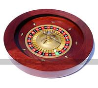 Large Mahogany Roulette Wheel - 18-inch - Single 0 - Precision Bearing Mechanism - 2 balls included - Casino Roulette Wheel - Great for home or professional use - Home casino game