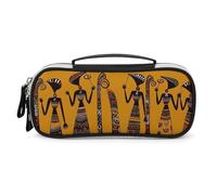 Large Makeup Bag for Purse Creative African Culture Cosmetic Bag for Women Travel Toiletry Bag with Handle Make Up Organizer Case Portable Pen Bag Small Pencil Case for Office, white, One Size, Makeup