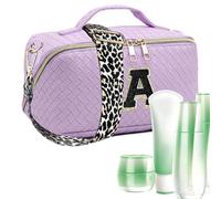 Large Makeup Bag - Large Capacity Portable Waterproof Makeup Bag - Woven Toiletry Bag Multi-Purpose Classified Storage for Women Her Mom Bridesmaid Friend