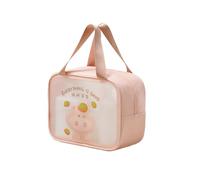 Large Makeup Storage Bag with Handle for Vacation Business Trip Sports Activities Quick Access Designs Travel Rudiments Planner, D, single layer
