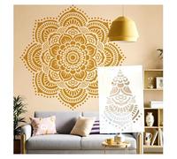 Large Mandala Art Stencil 37cmX60cm Reusable DIY Drawing Painting Template for Wood Wall Art Designs, Flowers Stencil for Painting on Tile Furniture Floor Decor