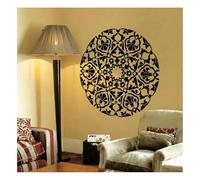 Large Mandala Wall Stencil for Painting Reusable Damask Medallion Template for Feature Walls, Living Room, Floors Big Round Flower Vintage Floral Pattern DIY Art Home Décor(35cmX70cm)