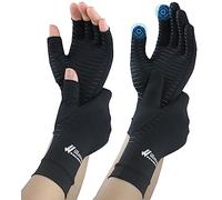 Large Mango 2 Pairs Pack Copper Arthritis Gloves, Compression Gloves for Women Men Relieves Rheumatoid Arthritis Pain, Carpal Tunnel, Swelling, Everyday Support (Open Finger+Full Finger, M)