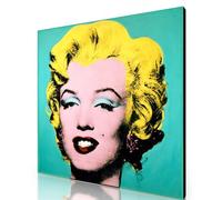 LARGE MARILYN MONROE GREEN MOUNTED CANVAS GALLERY STYLE 20x20 INCHES