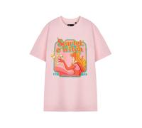 (Large) Marvel Short Sleeved T-Shirt (Womens Pink)