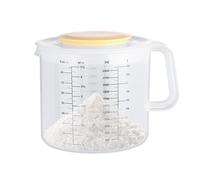 Large Measuring Cup with Lid - 2400ml, Capacity Mixing Bowl, Scale Marked Jug | Ergonomic Handle Splash Proof Design for Eggs Salad Juice Cream Whipping and Cooking Preparation