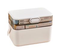 Large Medicine Box, Dustproof Medicine Box for 3-Layer Medicine Cabinet, Portable Pill Box with Compartments for Safe Storage at Home and on the Go