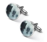 Large Medieval Ships Sailing Boat Men's Alloy Cufflinks Classic Cuff Link Fashion Shirt Accessories for Business Party Wedding 1.7cm
