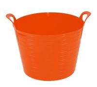 Large Medium Small Flexi Tub Garden Home Flexible Colour Rubber Storage Container Bucket Polyethylene Flex Tub- MADE IN U.K. (Large 42 Liter, Orange)