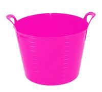Large Medium Small Flexi Tub Garden Home Flexible Colour Rubber Storage Container Bucket Polyethylene Flex Tub- MADE IN U.K. (Medium 26 Liter, Pink)