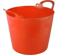 Large Medium Small Flexi Tub Garden Home Flexible Colour Rubber Storage Container Bucket Polyethylene Flex Tub- MADE IN U.K. (Medium 26 Liter, Red)