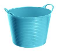 Large Medium Small Flexi Tub Garden Home Flexible Colour Rubber Storage Container Bucket Polyethylene Flex Tub- MADE IN U.K. (Small 14 Liter, Sky Blue)