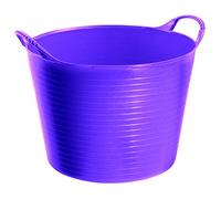Large Medium Small Flexi Tub Garden Home Flexible Colour Rubber Storage Container Bucket Polyethylene Flex Tub- MADE IN U.K. (Small 14 Liter, Purple)