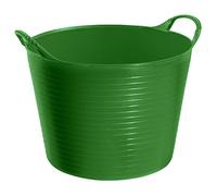 Large Medium Small Flexi Tub Garden Home Flexible Colour Rubber Storage Container Bucket Polyethylene Flex Tub- MADE IN U.K. (Small 14 Liter, Green)