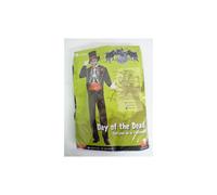 Smiffys Day of the Dead Costume, Black with Jacket, Mock Shirt Front, Hat and Gloves, Mexican Day of The Dead/Sugar Fancy Dress, Adult Dress Up Costumes