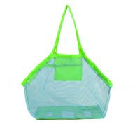 Large Mesh Beach Bag,Beach Toy Bag for Kids,Mesh Beach Bags,Foldable Toys Net Tote Bags Waterproof Lightweight for Sand Storage for Wet Towels Swim Pool Travel Essentials Accessories (40x24x38 cm)