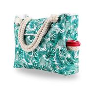 Large Mesh Beach Bag,Eco-Friendly Beach Bag Casual Striped Canvas Bag For Women Large Capacity Shoulder Bag Daily Shopping Totes Student Bookbag For School Travel Beach Bag(Blue)