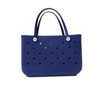 Large Mesh Beach Bag,Eco-Friendly Beach Bag Extra Large Bag Summer EVA Beach Bag Basket Women Picnic Tote Bag Holes Waterproof Handbag Pouch Shopping Shoulder Bag(Dark blue,35 30 12)