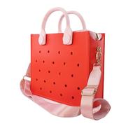 Large Mesh Beach Bag,Eco-Friendly Beach Bag Soft Rubber Waterproof Travel Tote Bag Outdoor Women Handbag Beach Bags Including Shoulder Strap Inner Liner(HYB-T09)