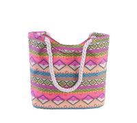 Large Mesh Beach Bag,Eco-Friendly Beach Bag Summer Beach Women Bag Lunch Bag Fashion Canvas Striped Handbags Shoulder Bag