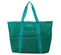 Large Mesh Beach Bag,Eco-Friendly Beach Bag Women's Transparent Mesh Shopping Totes Fashion Light And Versatile Large-capacity Portable Handbag Beach Mesh Bag Shoulder Bag(Darkgreen)