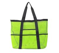 Large Mesh Beach Bag,Eco-Friendly Beach Bag Women's Transparent Mesh Shopping Totes Fashion Light And Versatile Large-capacity Portable Handbag Beach Mesh Bag Shoulder Bag(Neongreen)