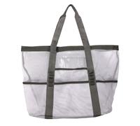 Large Mesh Beach Bag,Eco-Friendly Beach Bag Women's Transparent Mesh Shopping Totes Fashion Light And Versatile Large-capacity Portable Handbag Beach Mesh Bag Shoulder Bag(White)