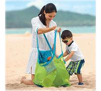 Large Mesh Beach Tote Bag for Kids Educational Toys Sand Carry All Clothes Storage Outdoor Play Learning (As shown, One Size)