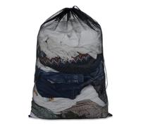 Large Mesh Laundry Bag 35.43×23.62 Inches Heavy Duty Mesh Wash Bags Laundry Bags Drawstring Lockable Wash Bags For Ball Storage Travel Family And Apartment Dwellers Black