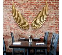Large Metal Angel Wings Wall Art Decor Elegant Indoor Outdoor Wall Hanging Sculpture for Bedroom Living Room Home Decorative Angel Wings Wall Accent