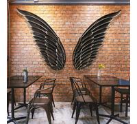 Large Metal Angel Wings Wall Art Decor Elegant Indoor Outdoor Wall Hanging Sculpture for Bedroom Living Room Home Decorative Angel Wings Wall Accent