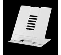 Large Metal Book Stand Reading Book Holder Lightweight Cook Book Stands Portable Textbook Holders Adjustable Recipe Document Stand Tablet Music Book Stands&Holders(White)