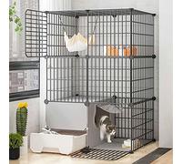 Large Metal - Cat Cages Indoor/Outside with Litter Tray, Cat Houses & Condos,small Animal Cage, Black/Yellow, Various Sizes