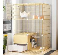 Large Metal - Cat Cages Indoor/Outside with Litter Tray, Cat Houses & Condos,small Animal Cage, Black/Yellow, Various Sizes
