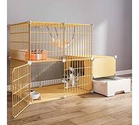 Large Metal - Cat Cages Indoor/Outside with Litter Tray, Cat Houses & Condos,small Animal Cage, Black/Yellow, Various Sizes