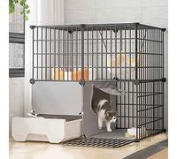 Large Metal - Cat Cages Indoor/Outside with Litter Tray, Cat Houses & Condos,small Animal Cage, Black/Yellow, Various Sizes