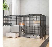 Large Metal - Cat Cages Indoor/Outside with Litter Tray, Cat Houses & Condos,small Animal Cage, Black/Yellow, Various Sizes