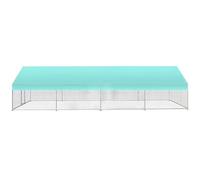 Large Metal Chicken Coop, Poultry Cage with Rain Cover and Door Lock, Outdoor Chicken House for Rabbit Duck Small Animals(800 * 300 * 200CM)