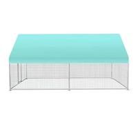Large Metal Chicken Coop, Poultry Cage with Rain Cover and Door Lock, Outdoor Chicken House for Rabbit Duck Small Animals(400 * 300 * 200CM)