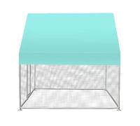 Large Metal Chicken Coop, Poultry Cage with Rain Cover and Door Lock, Outdoor Chicken House for Rabbit Duck Small Animals(200 * 300 * 200CM)