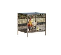 Large Metal Chicken Coop Run, Portable Poultry Cage, Outdoor Walk-in Cage Hen Duck Rabbit Yard Farm House, Outside Turkey Chicken Wire(A)