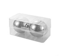 Large Metal Chilling Balls 2-Pack Silver Gold(Silver) | Solid metal construction, mirror or gold finish, elegant bar decor, reusable forever, easy wipe clean
