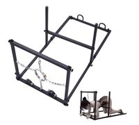 Large Metal Frame Furniture with Hand and Ankle Cuffs, Multifunctional Device for a Variety of Applications