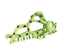 Large Metal Frog Hair Claw Clip, Funky Claws for Secure Grip | Green Alloy Finish, Holds Multiple Strands, Quirky Cartoon Style, for Female Friends and Everyday Styling