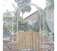 Large Metal Garden Arbor Arch for Climbing Plants -19mm Iron Pipe 1.8m to 3.0m Heights - Perfect for Weddings Backyard Patio Courtyard and Lawn Decor.