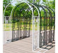 Large Metal Garden Arch for Climbing Plants, Sturdy Pergola Structure for Outdoor Plant Support and Garden Decor